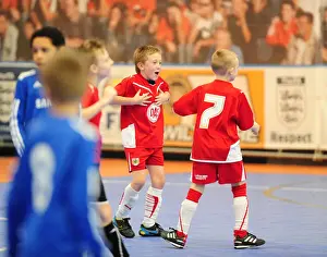 Framed Print : Bristol City First Team: 09-10 Academy Futsal Tournament Win