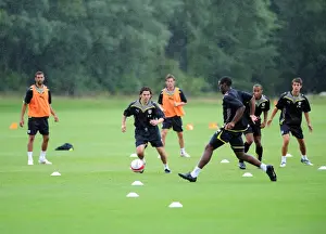 Framed Print : Bristol City First Team: Gearing Up for the 09-10 Season - Pre-Season Training