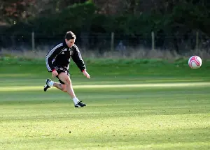 Framed Print : Bristol City First Team: Gearing Up for the Pitch - January 2011 Training