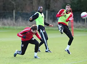 Training 11-1-01 Prints: Bristol City First Team: Gearing Up for the Pitch - January 2011 Training Session
