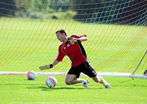 Framed Print : Bristol City First Team: Gearing Up for Season 10-11 - Training Session on September 2, 2010