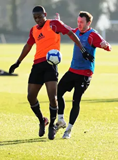 Framed Print : Bristol City First Team Training: January 2011 - Season 10-11