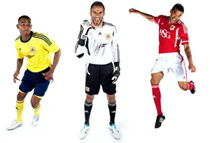 Framed Print : Bristol City First Team: Unveiling the New Kits for Season 11-12