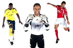 Framed Print : Bristol City First Team: Unveiling the New Kits for Season 11-12