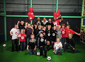 Images Dated 1st December 2009: Bristol City First Team's Jumping Christmas Party 09-10: A Fun-Filled Holiday Event
