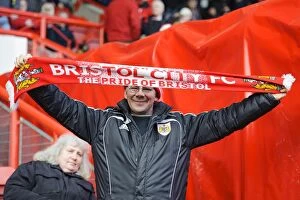 Images Dated 1st March 2014: Bristol City and Flag at Ashton Gate before Bristol City v Gillingham, Sky Bet League One Match