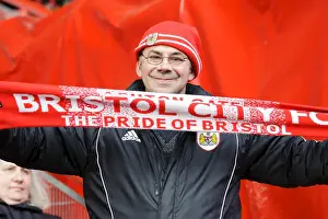 Bristol City V Gillingham Prints: Bristol City and Flag at Ashton Gate: Sky Bet League One Clash vs. Gillingham (01.03.2014)
