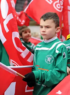 Bristol City Flag Bearer at Ashton Gate Stadium during Sky Bet League One Match against Gillingham (March 14)