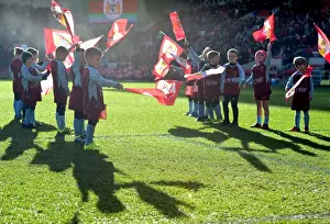 Bristol City Flag Bearers at Ashton Gate: Bristol City vs. Cardiff City, Sky Bet Championship (January 14, 2017)