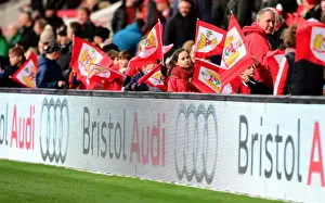 Bristol City V Rotherham United Prints: Bristol City Flag Bearers at Ashton Gate during Bristol City vs Rotherham United