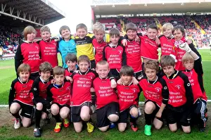 Bristol City Flag Bearers at Ashton Gate during Npower Championship Match against Huddersfield Town (2013)