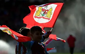 Bristol City Flag Bearers at Ashton Gate during Sky Bet Championship Match