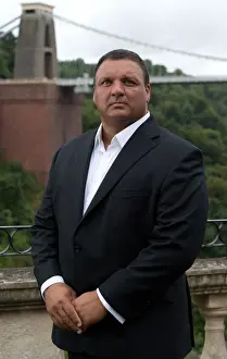 Head Shot Prints: Bristol City Football Club: 2013 Team Photo at Avon Gorge Hotel with Clifton Suspension Bridge Backdrop