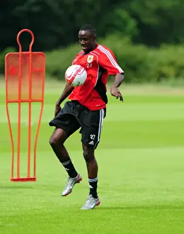Bristol City Football Club: Albert Adomah in Action during Pre-Season Training