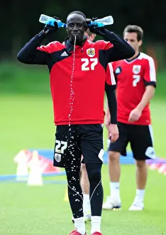 Bristol City Training 27-09-12 Prints: Bristol City Football Club: Albert Adomah and Team Mates Share a Laugh During Training