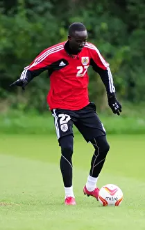 Framed Print : Bristol City Football Club: Albert Adomah in Training, September 2012