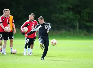 Bristol City Training 27-09-12 Collection: Bristol City Football Club: Assistant Manager Tony Docherty Leads Training Session