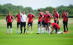 Season 13-14 Prints: Bristol City Football Club: Assistant Manager John Pemberton Addresses Squad During Pre-Season Training