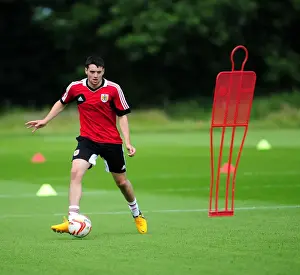 Season 13-14 Prints: Bristol City Football Club: Brendan Maloney in Action during Pre-Season Training (June 2013)