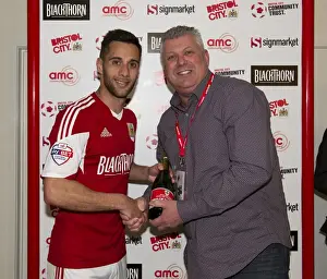 Bristol City Football Club: Dougie Allward Captures the Moment of Triumph - Man of the Match Presentation vs. Notts County (18/04/2014)