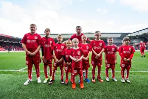 Bristol City Football Club: Gary O'Neil and Mascots Celebrate Win Against Blackburn Rovers at Ashton Gate Stadium