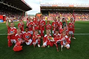 Bristol City V Doncaster Rovers Prints: Bristol City Football Club: Honor Guard and Flag Ceremony during Sky Bet League One Match against Doncaster Rovers