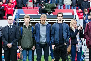 Bristol City V Blackburn Rovers Prints: Bristol City Football Club Honors Gerry Gow: A Minute of Silence in Memory of a Legend