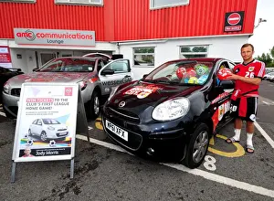 Open Day Prints: Bristol City Football Club: Jody Morris and the Car Loaded with Footballs at Pre-Season Open Day