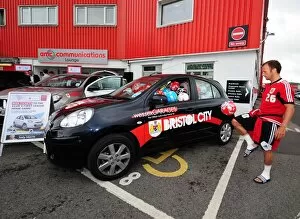Images Dated 3rd August 2012: Bristol City Football Club: Jody Morris Fills Car with Soccer Ball at Open Day