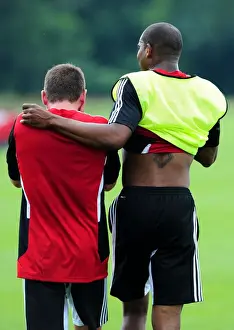 Pre-season Training Prints: Bristol City Football Club: Joe Edwards and Marvin Elliott in Pre-season Training