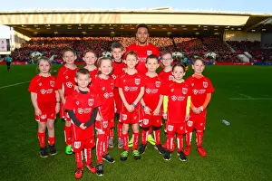 Bristol City Football Club: Korey Smith with Mascots at Ashton Gate - Bristol City vs Reading