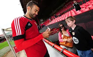 Open Day Prints: Bristol City Football Club: Liam Fontaine Signing Autographs at Pre-Season Open Day