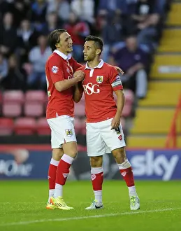 Bristol City V Leyton Orient Prints: Bristol City Football Club: Luke Ayling and Sam Baldock in Action against Leyton Orient