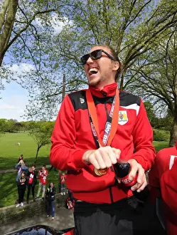 Automatic Prints: Bristol City Football Club: Luke Ayling's Triumphant Moment on the Celebration Tour (May 2015)