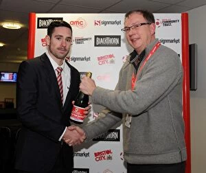 Images Dated 4th February 2014: Bristol City Football Club: Man of the Match Presentation vs. Coventry City - 04/02/2014