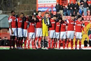 Images Dated 15th February 2014: Bristol City Football Club - Minute Silence before Kick-off against Tranmere Rovers, Ashton Gate
