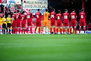 Bristol City V Ipswich Town Prints: Bristol City Football Club: Paying Respects Before Kick-off Against Ipswich Town (January 2013)