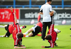 Scotland Tour Prints: Bristol City Football Club: Players in Deep Focus During Pre-Season Training, July 2012