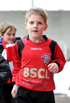 Bristol City Football Club: Portishead Giants Player in Half-Time Parade at Ashton Gate Stadium
