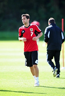 Bristol Citys George Elokobi Prints: Bristol City Football Club: Sam Baldock in Training, September 2012
