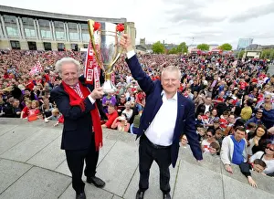 City Of Bristol Prints: Bristol City Football Club: Steve Lansdown and Keith Dawe with the Sky Bet League One Trophy