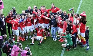 Images Dated 18th April 2015: Bristol City Football Club: Triumphant Celebrations at Ashton Gate after Securing Victory over