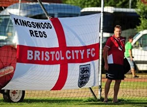 Images Dated 15th July 2010: Bristol City Football Club: Uniting Fans with Waving Flags Against Helsingborgs IF