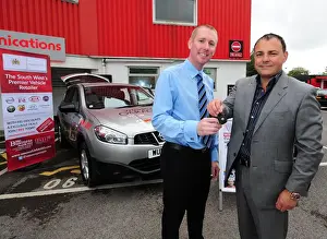 Framed Print : Bristol City Football Club: Wessex Garages Hand Over New Media Car at Open Day (July 2012)