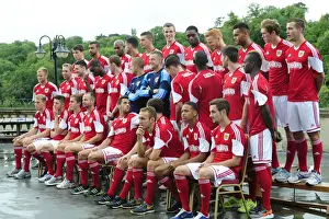 Framed Print : Bristol City Football Squad Gathers for Team Photo at Avon Gorge Hotel