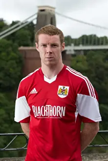 Head Shot Prints: Bristol City Football Team: Intense Gaze of Stephen Pearson at Avon Gorge Hotel, 2013