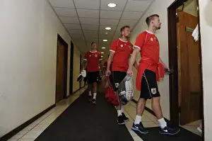 Extension Gunners V Bristol City Prints: Bristol City Footballers Enter Changing Rooms Before Extension Gunners Clash (July 2014)