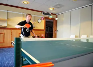Pre Season Tour Sweden Prints: Bristol City Footballers Tommy Wallen and Marlon Jackson: A Harmonious Rivalry at the Table Tennis Table (Training)