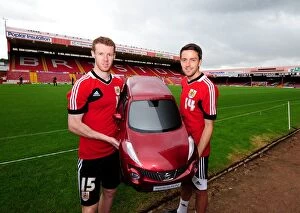 Images Dated 3rd August 2012: Bristol City Footballers with Wessex Garages Baby Duke at Open Day (July 2012)