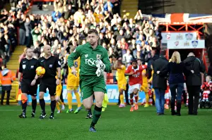 Bristol City V Preston North End Prints: Bristol City Goalkeeper Frank Fielding in Action Against Preston North End, 2014